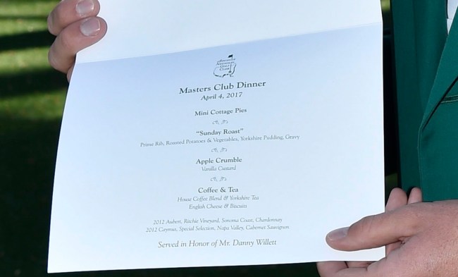 masters champions dinner