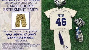 Georgetown University’s Lacrosse Team Is Throwing An Official Cargo Shorts Retirement Party
