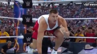 Rob Gronkowski Hopped In The Ring At WrestleMania And Went Full Gronk On Those Jabronis