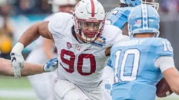 49ers Troll The Bears By Posting Pic Of Their Draft Pick Solomon Thomas Sacking Chicago’s Pick Mitch Trubisky