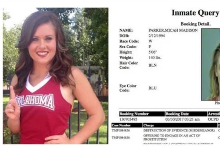 Former Ou Sooners Cheerleader Charged With Prostitution Former Player 