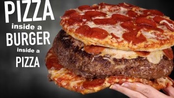 Hero Puts A Pizza Inside A Burger Inside A Pizza, Because Don’t Let Your Dreams Be Your Dreams