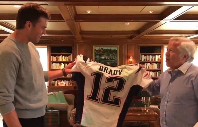 Robert Kraft Returns Stolen Super Bowl Jerseys To Tom Brady