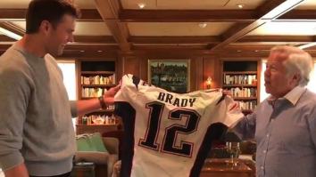 Watch Robert Kraft Return Stolen Super Bowl Jerseys To Tom Brady