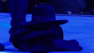 The Undertaker Leaves His Hat And Coat In The Ring As He Retires From Wrestling At WrestleMania 33