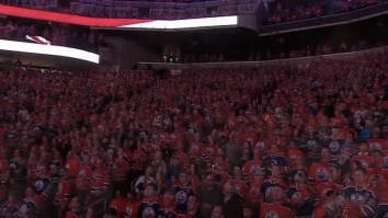 Canadian Hockey Arena Sings The Star-Spangled Banner When Microphone Dies