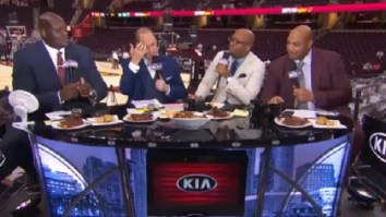 Charles Barkley And Shaq Hilariously Threaten To Throw Chicken Wings At Each Other During Heated Argument