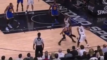 Spurs’ Dewayne Dedmon Appears To Take Cheap Shot At Steph Curry’s Knee During Last Night’s Game