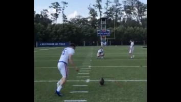 Florida Gators Kicker Eddy Piñeiro Kicked An 81-Yard Field Goal While In Full Uniform