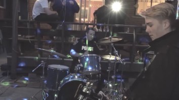 Neighbors Call Cops To Break Up House Party, Officer Gets On The Drums And Rages Out
