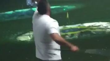 Drunk Dude Falls Off Topgolf Platform After Celebrating The Worst Swing Ever