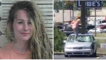 Jilted Lover ‘Trapped In A Love Triangle’ Stomps The Life Out Of Dude’s Windshield In Broad Daylight