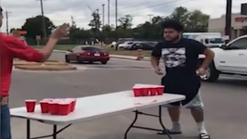 Video Of Two Dudes Playing Beer Pong In Busy Intersection Goes Viral