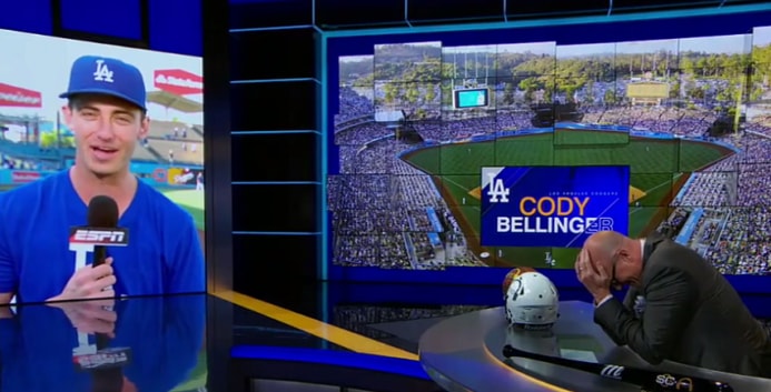 Dodgers teammates react to Cody Bellinger not knowing who Jerry Sei.. -  ABC7 Los Angeles