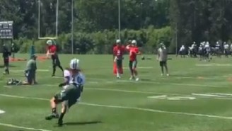 Video Shows Jets QB Christian Hackenberg Hitting Another Reporter With Errant Pass In Practice