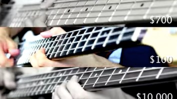 Dude Plays Bass Solo Using Guitars Costing $100, $700, And $10,000 To Show The Different Sounds