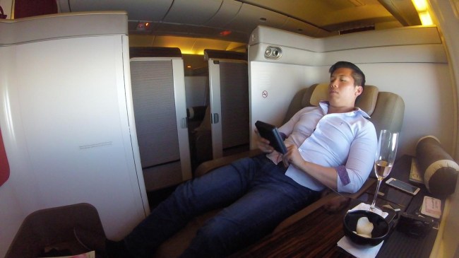 Flying First Class Tokyo Sam Huang Top Miles