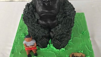 Bride Of The Year Surprises Groom With A Cake Of Harambe On Their Wedding Day