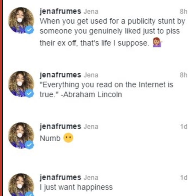 Jena Frumes & Antonio Brown's Split: She Tweets His Phone Number