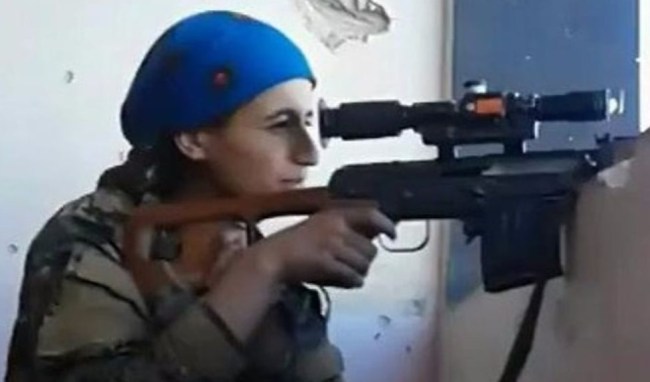 Kurdish Sniper Fight ISIS