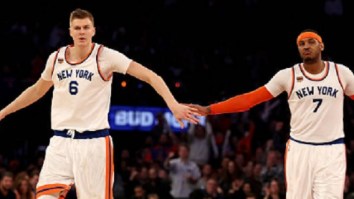Carmelo Anthony Was Reportedly Furious At Kristaps Porzingis For Praising The Triangle Offense Last Season
