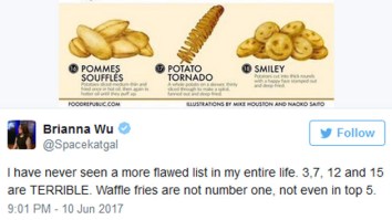 This Chart Ranking The Best Kinds Of French Fries Is Completely Tearing The Internet Apart