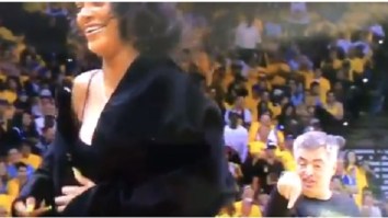 An Apple Executive Appeared To Yell At Rihanna At The NBA Finals And RiRi Fans Are Pissed