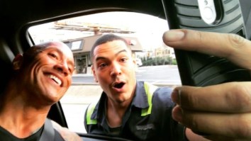 A Fan Caused A Traffic Jam So He Could Pose For A Selfie With Dwayne ‘The Rock’ Johnson