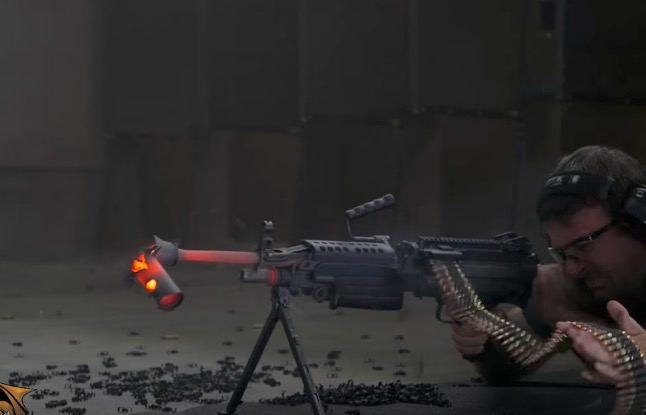 firing 700 rounds automatic M249 melting silencer
