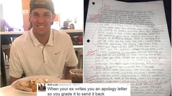Dude Who Went Viral For Grading His Ex’s Apology Letter Gets Suspended From College For Cyber-Bullying