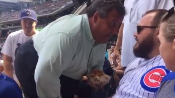 Pissed Off NJ Governor Chris Christie Gets In Heckling Fan’s Face At Cubs-Brewers Game