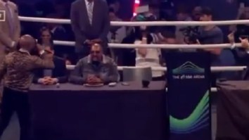 Floyd Mayweather Yells Out Homophobic Slur At Conor McGregor During London Press Conference