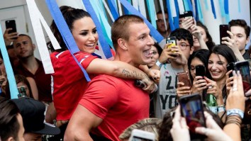 Gronk Partied With Demi Lovato And 200 Of Her Fans In Boston Because His Life Is A GD Fantasy