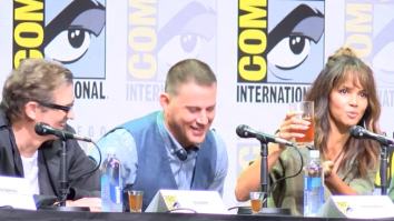 Halle Berry Masterfully Chugs A Pint Of Whiskey At Comic-Con Or Did She? (VIDEO)
