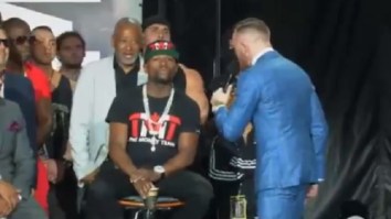 Conor McGregor Hilariously Mocks Floyd Mayweather’s Reading Skills During Press Conference