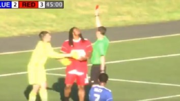 Marshawn Lynch Gets Red Card In Charity Soccer Game For Going Full ‘Beast Mode’