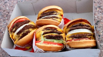 Watch Matt Stonie DESTROY ‘The In-N-Out’ Burger Challenge — Four In-N-Out 4×4 Burgers In Under Three Minutes