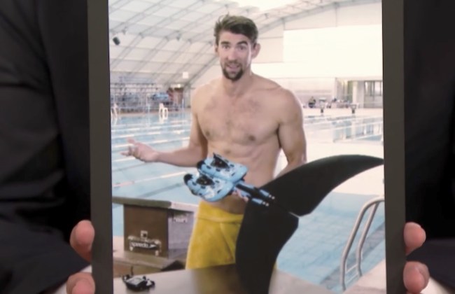 Michael Phelps Shark Fins Great White Race
