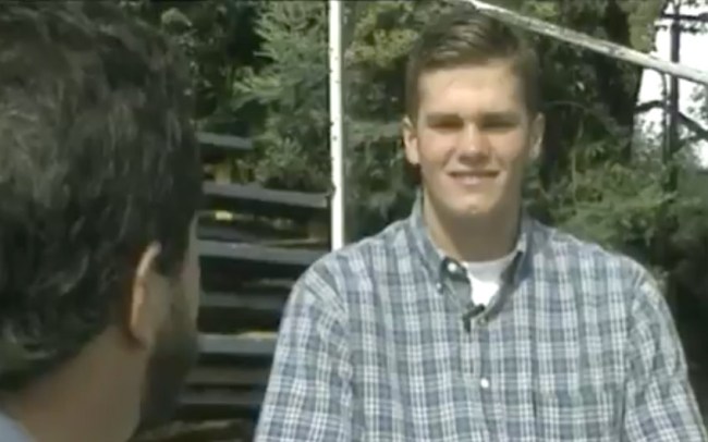 tom brady high school tv interview video