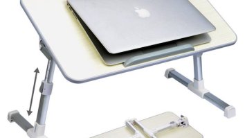 Turn Any Spot Into A Workstation With This Handy Adjustable Laptop Table