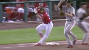 Bryce Harper Gets Carried Off The Field After Suffering Gruesome Knee Injury