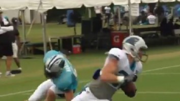 Panthers Rookie RB Christian McCaffrey Destroys Luke Kuechly’s Ankles In Practice