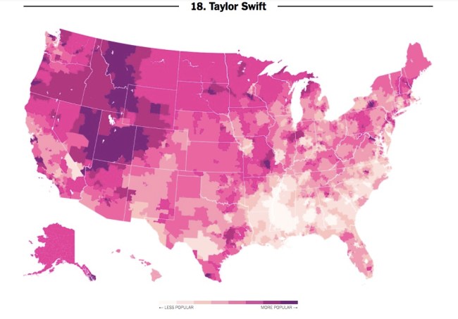 musician popularity in america state by state