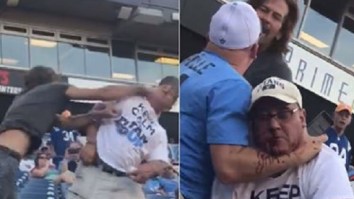 Brutal Brawl Between Titans Fans At Scrimmage Gets Bloody