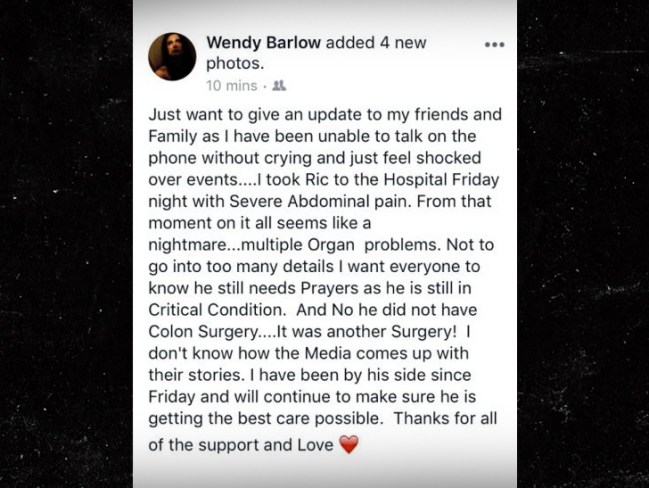 Wendy Barlow Ric Flair Facebook Update