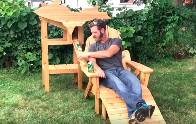 RealLife Ron Swanson Builds Wooden Chair With A Hidden