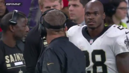 adrian peterson new orleans nine snaps