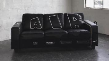 Attention Sneakerheads, This Nike Air More Uptempo Couch Is For You