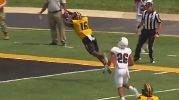 Mizzou Had TD Taken Away By Awful ‘Excessive Celebration’ Call By Ref After RB Dove Into The End Zone During Run
