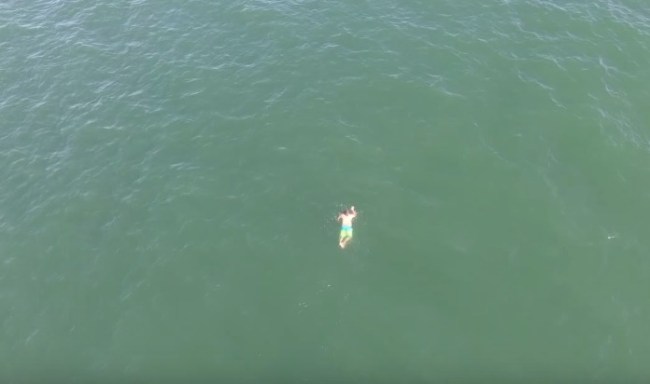 Drone Footage Surf City Police Chase Sharks